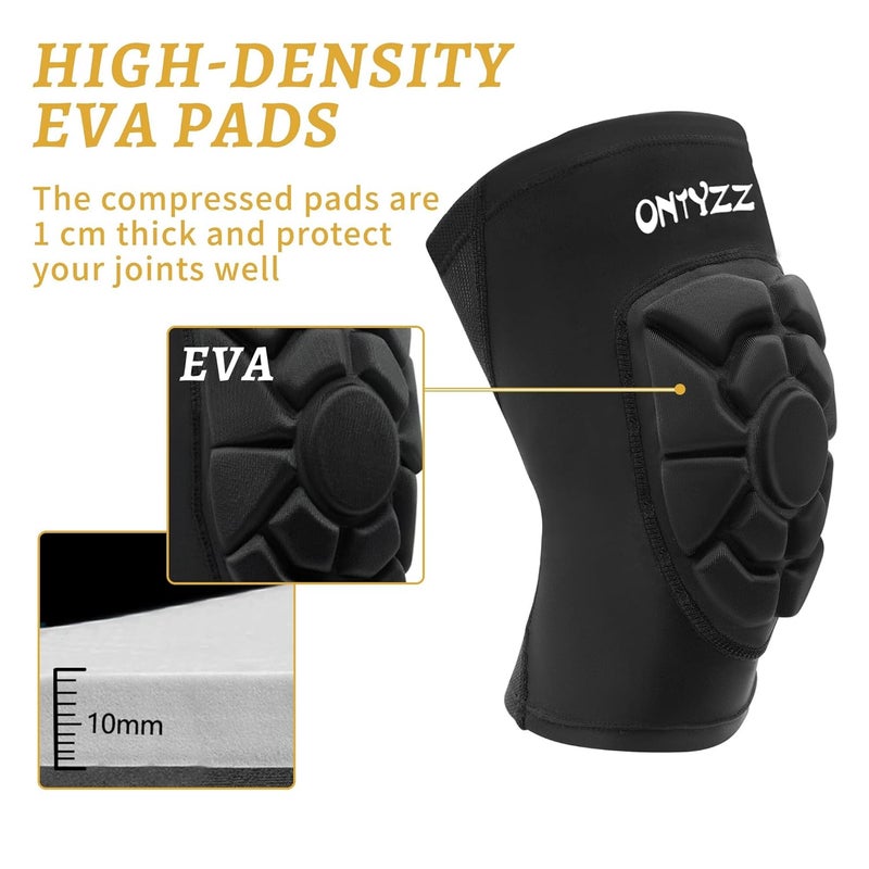 ONTYZZ 1 Pair Children's Sports Knee Sleeves Volleyball Knee Padded Compression Knee Pads for Dancing Basketball Wrestling, Size:L - Image 4